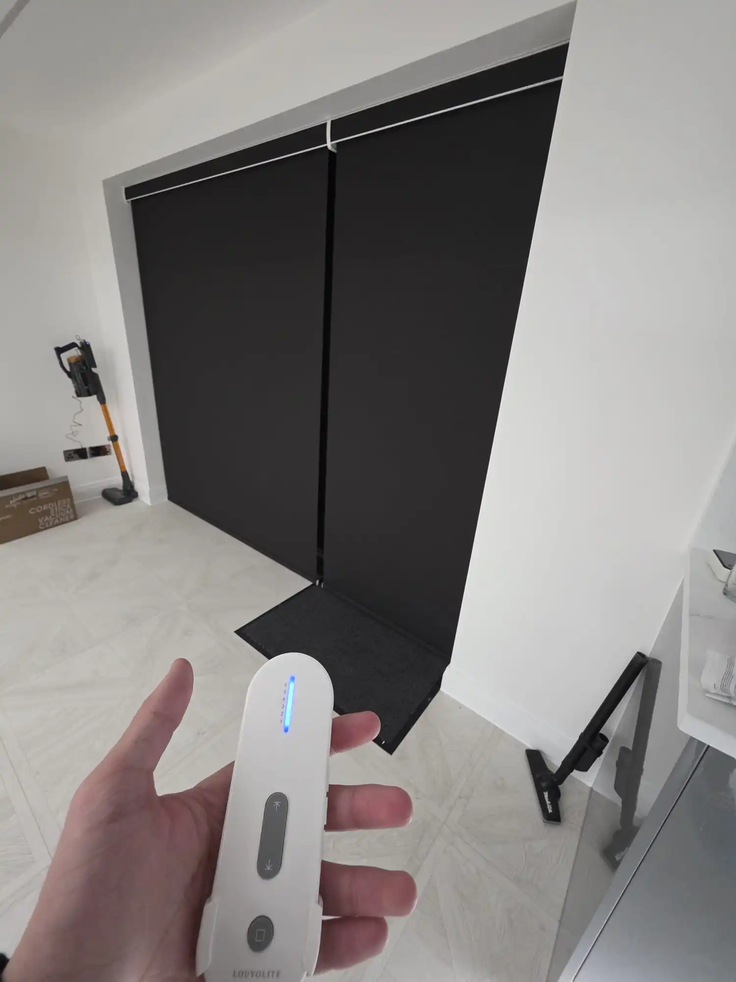 Electric roller blinds black